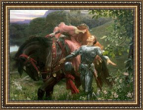 Belle Du Jour Framed Paintings - La Belle Dame Sans Merci by Sir Frank Dicksee