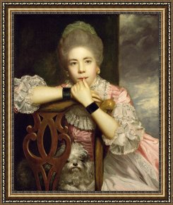 Mr And Mrs a Mosselman And Their Two Daughters Framed Paintings - Mrs Abington as Miss Prue in Congreve's 'Love for Love' by Sir Joshua Reynolds