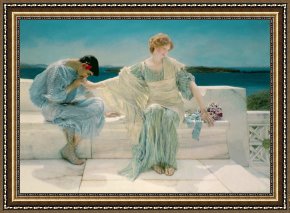 Romance Framed Prints - Ask me no more by Sir Lawrence Alma-Tadema