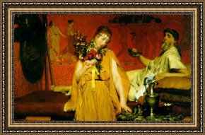 Beacon of Hope Framed Paintings - Between Hope And Fear by Sir Lawrence Alma-Tadema