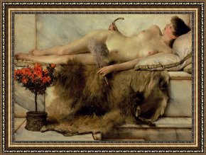 Unclothed Framed Paintings - The Tepidarium by Sir Lawrence Alma-Tadema