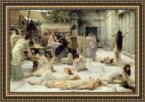 Woman with Cello Framed Prints - The Women of Amphissa by Sir Lawrence Alma-Tadema