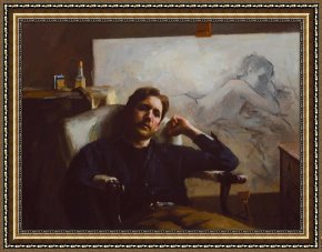(selfportrait) Framed Prints - Selfportrait by Steven J Levin