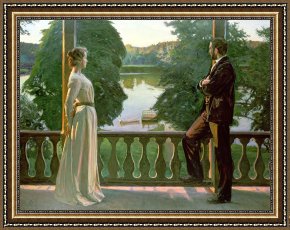 A Quiet Evening Framed Prints - Nordic Summer Evening by Sven Richard Bergh