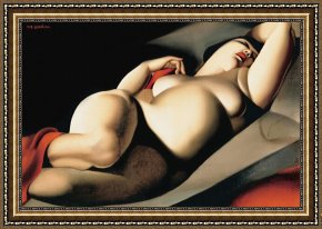 Belle Du Jour Framed Paintings - La Belle Rafaela by tamara de lempicka