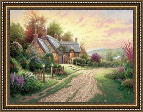 The Incredulity of Saint Thomas Framed Paintings - A Peaceful Time by Thomas Kinkade