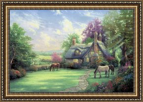 Perfect Framed Prints - A Perfect Summer Day by Thomas Kinkade