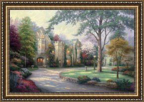 Architecture Framed Prints - Beyond Summer Gate by Thomas Kinkade
