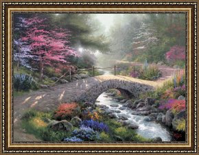 The Incredulity of Saint Thomas Framed Paintings - Bridge of Faith by Thomas Kinkade