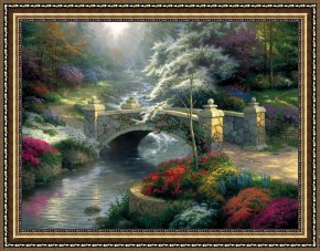 Beacon of Hope Framed Paintings - Bridge of Hope by Thomas Kinkade