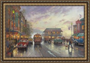 City by The Bay Framed Paintings - City by The Bay by Thomas Kinkade