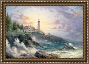 The Incredulity of Saint Thomas Framed Paintings - Clearing Storms by Thomas Kinkade