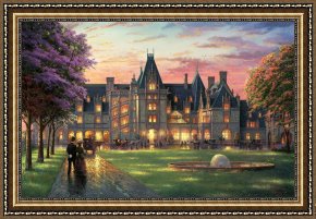 A Quiet Evening Framed Prints - Elegant Evening at Biltmore by Thomas Kinkade