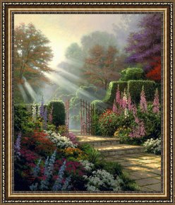 The Garden of Eden Framed Paintings - Garden of Grace by Thomas Kinkade