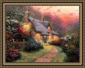 A Quiet Evening Framed Prints - Glory of Evening by Thomas Kinkade
