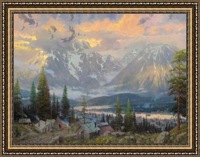 Song of The North Framed Prints - Great North by Thomas Kinkade