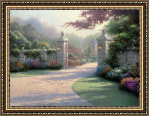 Hometown Pride Framed Prints - Hometown Lake by Thomas Kinkade