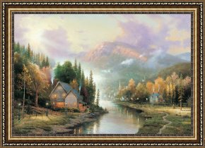Times Framed Prints - Simpler Times I by Thomas Kinkade