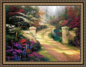 The Brandenburg Gate Berlin Framed Paintings - Spring Gate by Thomas Kinkade