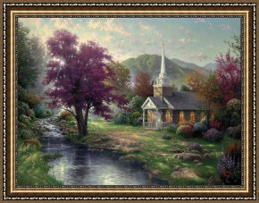 Water Framed Paintings - Streams of Living Water by Thomas Kinkade