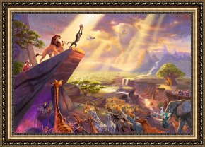 Execution Without Trial Under The Moorish Kings in Granada Framed Paintings - The Lion King by Thomas Kinkade