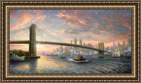 The Incredulity of Saint Thomas Framed Paintings - The Spirit of New York by Thomas Kinkade