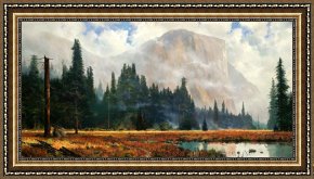 Newburyport Meadows Framed Prints - Yosemite Meadow by Thomas Kinkade