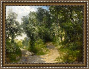 Boar Lane Framed Prints - Cockington Lane, Torquay, England by Thomas Moran