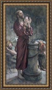 Jesus Healing The Leper Framed Prints - Jesus in Prison by Tissot
