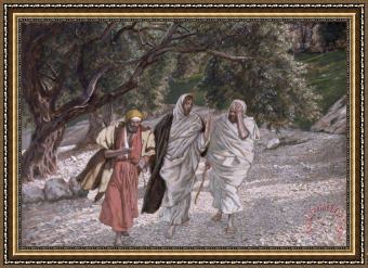 The Disciples on The Road to Emmaus Framed Paintings for Sale