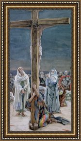 Woman with Cello Framed Prints - Woman Behold Thy Son by Tissot