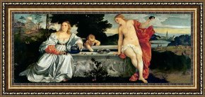 The Love Letter Framed Prints - Sacred and Profane Love by Titian