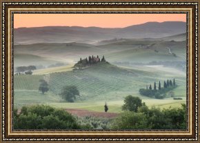 Exterior Framed Paintings - Tuscany by Tuscany