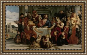 The Last Supper Framed Prints - Supper at Emmaus by Veronese