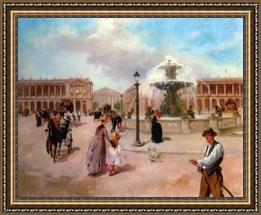 A Place Framed Prints - La Place De La Concorde by Vicente de Parades
