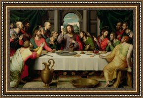 The Last Supper Framed Prints - The Last Supper by Vicente Juan Macip