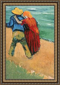 Hendrikus Van De Sende Baachyssun Framed Prints - A Pair of Lovers by Vincent Van Gogh