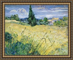 The Green Sail Framed Prints - Landscape with Green Corn by Vincent Van Gogh