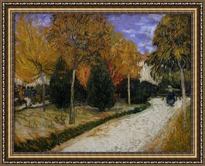 Path Framed Prints - Path in the Park at Arles by Vincent Van Gogh