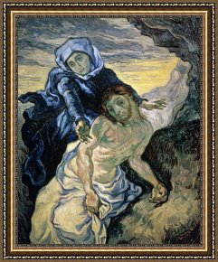 Hendrikus Van De Sende Baachyssun Framed Prints - Pieta by Vincent van Gogh