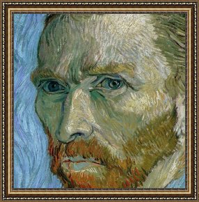 Hendrikus Van De Sende Baachyssun Framed Prints - Self-portrait by Vincent Van Gogh