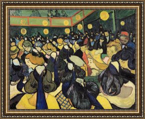 Hendrikus Van De Sende Baachyssun Framed Prints - The Dance Hall at Arles by Vincent van Gogh