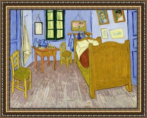 Hendrikus Van De Sende Baachyssun Framed Prints - Van Goghs Bedroom at Arles by Vincent van Gogh