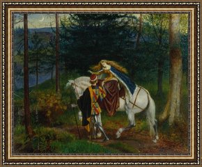 Belle Du Jour Framed Paintings - La Belle Dame Sans Merci by Walter Crane
