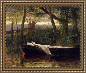 Lady Framed Prints - The Lady of Shalott by Walter Crane