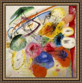 The Inferno, Canto 8, Lines 2729 Soon As Both Embark Framed Prints - Black Lines 1913 by Wassily Kandinsky
