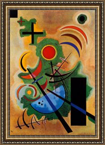 The Green Sail Framed Prints - Solid Green by Wassily Kandinsky