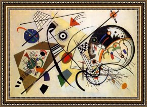 The Inferno, Canto 8, Lines 2729 Soon As Both Embark Framed Prints - Transverse Line 1923 by Wassily Kandinsky