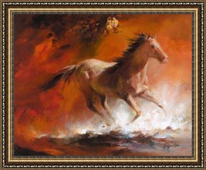 Wild Boar Framed Prints - Wild Horses I by willem haenraets