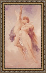 The Fairies a Scene Drawn From William Shakespeare Framed Paintings - Cupid and Psyche by William Adolphe Bouguereau